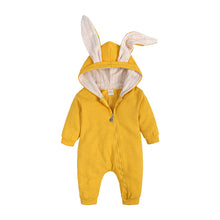 Load image into Gallery viewer, Kids Tales Bunny Onesie - Sunshine Yellow
