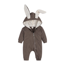 Load image into Gallery viewer, Kids Tales Bunny Onesie - Chocolate
