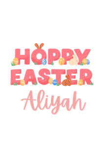 Hoppy Easter Name Design Sublimation Print