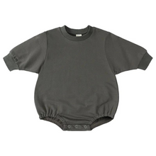 Load image into Gallery viewer, Baby Sweater Romper - Charcoal Grey
