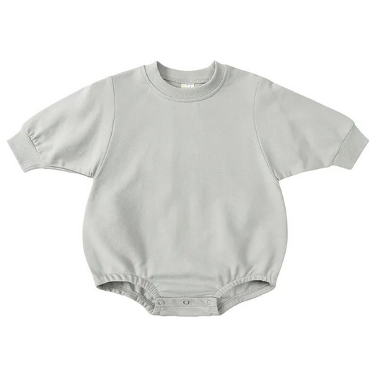 Baby Sweater Romper - Grey