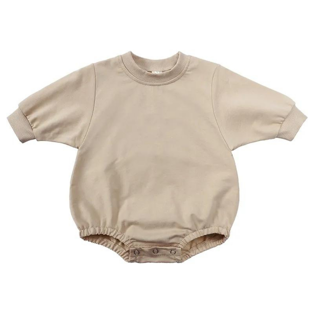 Baby Sweater Romper - Sand