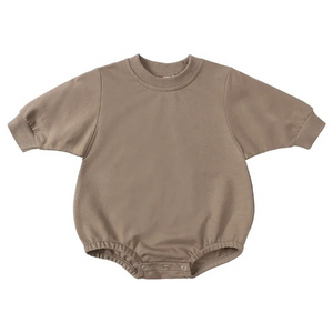 Baby Sweater Romper - Taupe